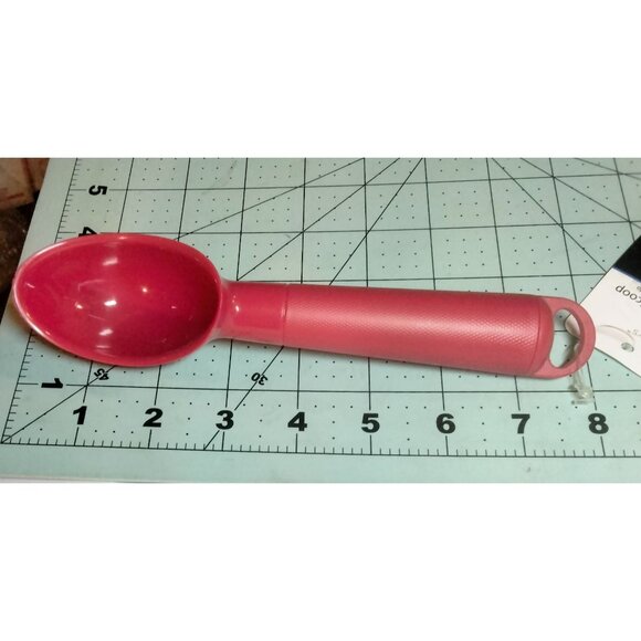 Mainstays Red Ice Cream Scoop Dishwasher Safe Ergonomic Handle - Picture 3 of 4